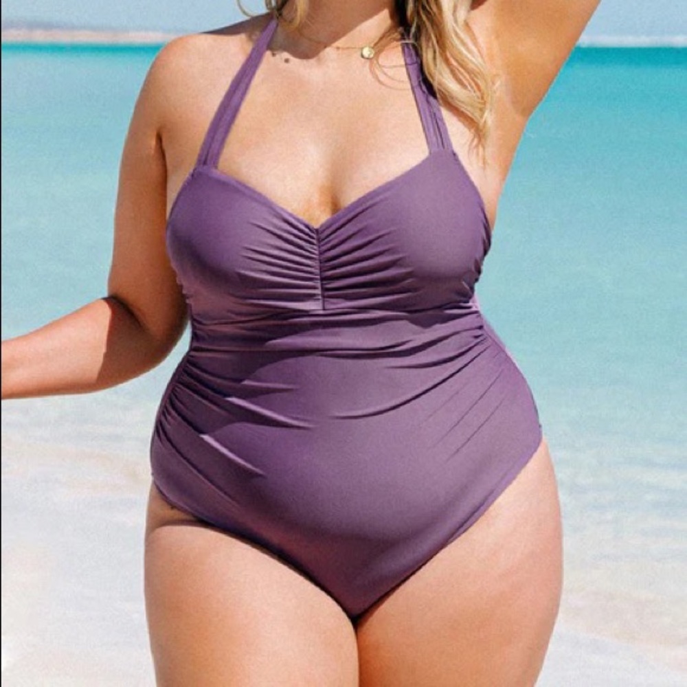 One piece plus size bathing suit
